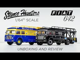 Stance Hunters Fiat 642 Ferrari & Maserati Vintage Racing Transporters 1/64th Scale Diecast Unboxing