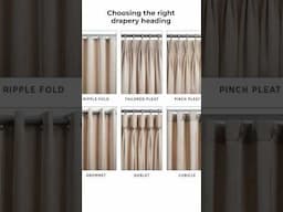 Choose your drapery heading! #interiordecorating #interiordesign
