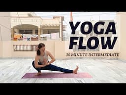 30 min Full Body Yoga Flow | Beginner to Intermediate | Stretch, Strengthen & Relax