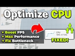 10 REAL Ways to Optimize Your CPU for Gaming & Max Performance! 🔥(Boost FPS & Fix Stutters)