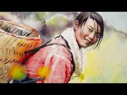 Her Smile Says It All – Painting a Working Girl in Watercolor