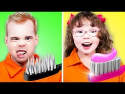 GOOD KID VS BAD KID | SISTER VS BROTHER IN JAIL | CRAZY & FUNNY SITUATIONS BY CRAFTY HACKS PLUS