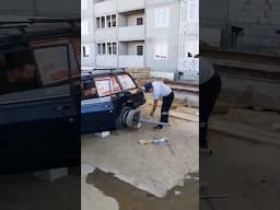 Using A Car As A Winch! 🤯 #cars #winch #diy