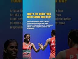 The Worst Thing Your Partner Can Do 🏸 #badmintonmeme