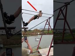 The woman tried a very risky and magnificent move!