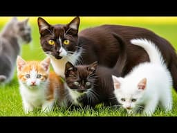 Lonely Kitten Meows for Love – Finds Joy with Puppies, Chicks & Sparkling Fish!