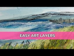 Amazing Mixed Media Gouache Landscape Tutorial