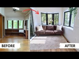 EASY & AFFORDABLE DIY Accent Wall! | Hot Mess Lake House Renovation Finishing The Sun Room!