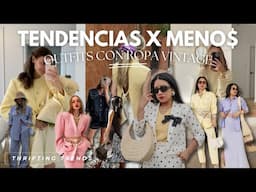 TENDENCIAS POR MENOS 💸 STYLEANDO OUTFITS CON ROPA VINTAGE ♻️ DE SEGUNDA MANO, THRIFT ✨TRENDY INSPO ✨