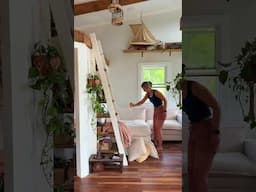 Clean With Me 🧼 #homereset #homeinspo #floatinghouse #cleanwithme #tinyhouseliving #tinyhome
