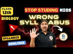 Nios 12th Biology (314) Syllabus Brief ll nios biology 314 new syllabus and imp questions 2025 ll