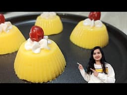 Custard Pudding Recipe without Agar Agar Powder, Egg, Gelatin | Pudding Recipe with Custard Powder