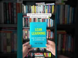 This book will change the way you learn how to do anything. #leanlearning #books #booktube