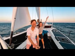 Life at Sea on a Hybrid Electric Catamaran