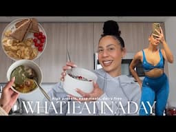 WHAT I EAT IN A DAY | staying on track, high protein diet, quick meals