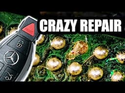 INSANE Mercedes Key Fob Repair – Hold On to Your Seats. Reballing chip with ripped pads.