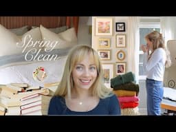 Cozy Spring Clean with Me 🌸🧺🫧 Huge book UNHAUL, massive declutter & realistic organize