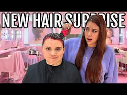 SURPRISING my DAUGHTER with NEW HAIR!! *she has NO IDEA how this was going to turn out*