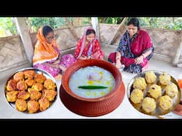গরমে প্রাণ ঠান্ডা করা পান্তা ভাতের সঙ্গে আলু মাখা ও ভাজা ভাজি / Real Village food of Bengal