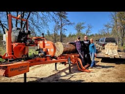 Wood-Mizer Sawmilling Cabin Beams at My Parents Rural Property