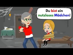 Böse Pflegemutter misshandelt armes Kind | Deutsch lernen
