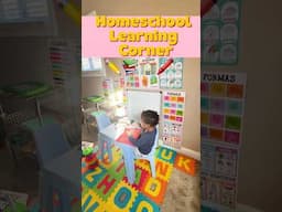 Homeschool learning area in small spaces like a bedroom. What’s a must have in your learning space?