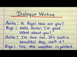 Dialogue writing | Conversation between two friends in the park | Dialogue between two friends