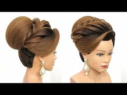 High Bun Updo. Bridal Hairstyle For Long Hair