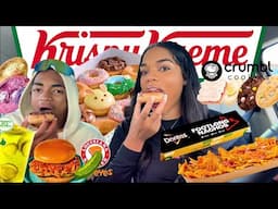 Eating ALL NEW FAST FOOD RELEASES WITH AADEN