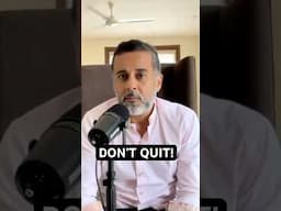Sharing the importance of perseverance and not giving up, even during setbacks or failures in life.