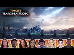 Reactors Reacting to THOR STRIKING HELA WITH LIGHTNING | Thor: Ragnarok (2017)