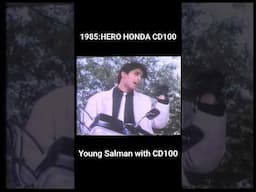 Hero Honda CD100 and Young Salman | #herohonda #salmankhan #cd100ss #bikes #viralvideo #facts #honda