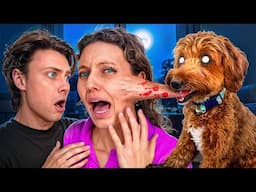 MY POSSESSED DOG BIT MY FACE...