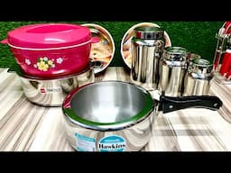 🛍Big kitchen Deals Live 🛍 Kitchen Organiser Cello roti Casrole New steel cooker
