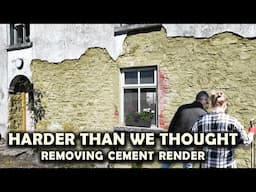 Removing Cement Render From Our Irish Farmhouse Is Hard Work | Farmhouse Restoration