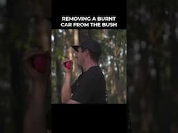 🔥🚙 BURNT CAR RECOVERY PART 1 - An INGENIOUS way to get this eyesore off the track!