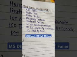 MS Dhoni ICC Fame #msdhoni #icc #mintossmood
