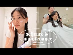 self-care & maintenance routine │ (skincare, nails, lashes, haircare, working out)