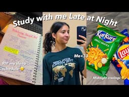 Late Night Study Vlog 🍄 Studied till 3am 😴 Yapping and sharing dukh dard 😭