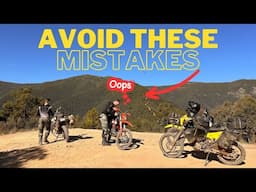3 common MISTAKES adventure riders make