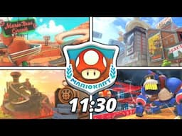 Mario Kart World Speedrun, Mushroom Cup GP, 150cc in 11:30.02