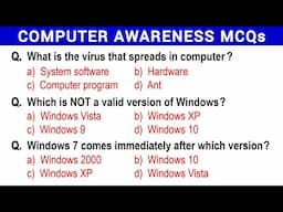 Computer Awareness MCQ for Competitive Exams | #computer