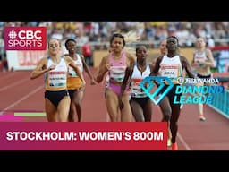 CLOSE FINISH in women's 800m final at Diamond League meet in Stockholm | #CBCSports