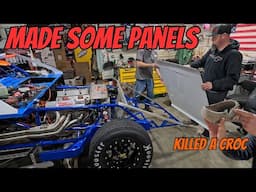 Better make some body panels for the car if we want to race it! #funwagon