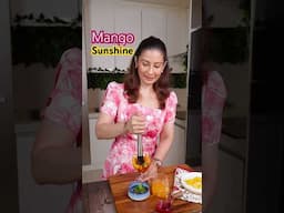 Best summer cooler this season made from -mango, orange, lime, rose syrup, mint - Mango Sunshine