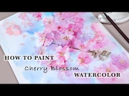 How to Paint Cherry Blossoms in Watercolor – Relaxing Spring Art Tutorial