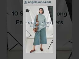 10 Steps Sew Along - Palazzo Trousers -  #palazzopants #fashion #pdfsewingpattern #sewing