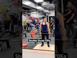 Shoulder shrug morning gym routine #shoulderworkout #gymlife