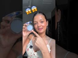 Trying the *VIRAL* Blue Compact ? 😱😰Worth the Hype? #makeup #trending #review
