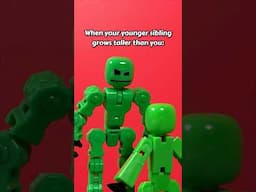 POV: Your younger sibling grows taller than you | #stikbot #stopmotion